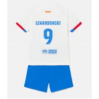 Barcelona Robert Lewandowski #9 Vonkajší Detský futbalový dres 2023-24 Krátky Rukáv (+ trenírky)